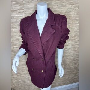 Vintage Wool Blend Plus Size Coat